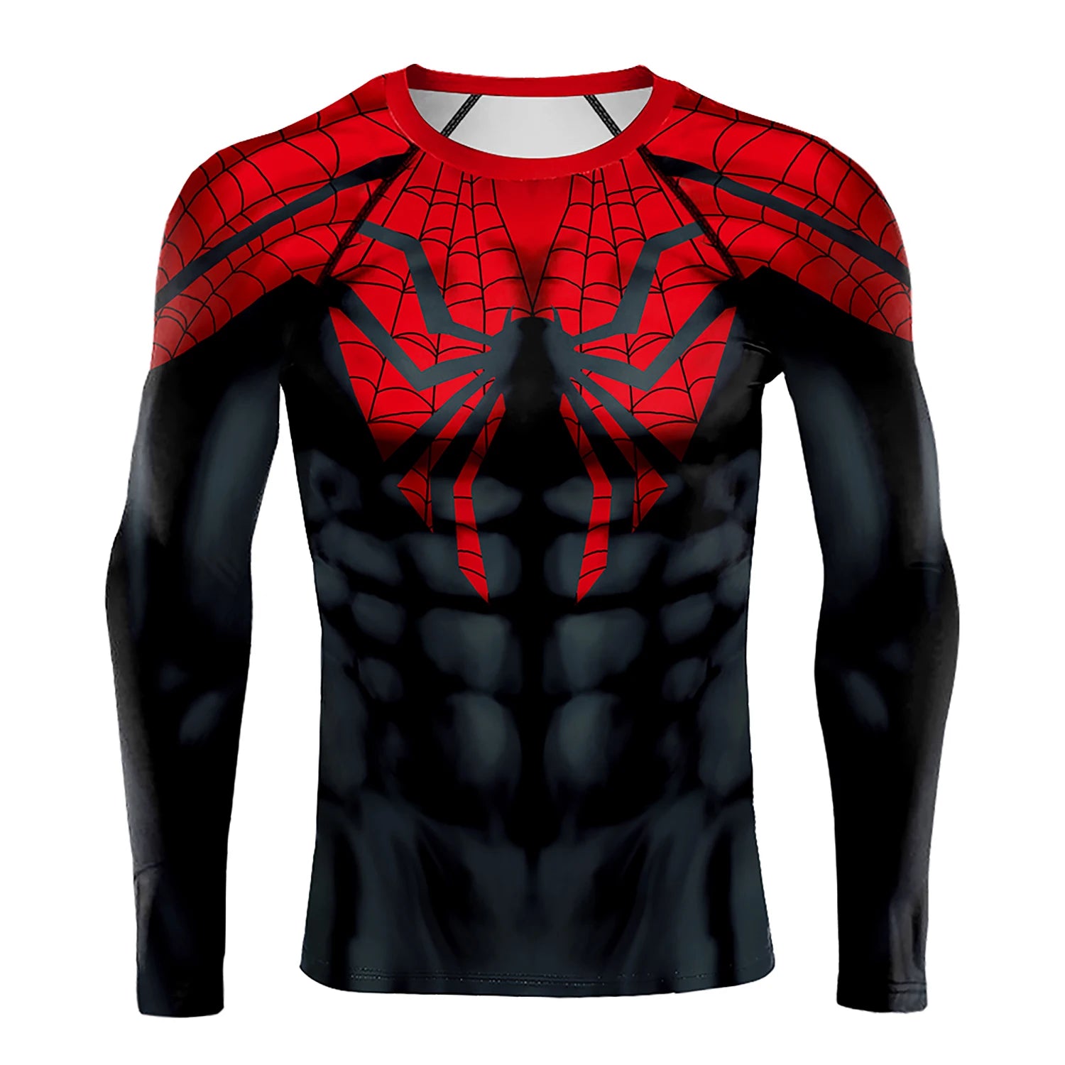 Compression Shirts for Men Long Sleeve Comics Spider Cosplay T-Shirt Superhero Top Elastic Fitness Sportwear Fitness Top Clothes