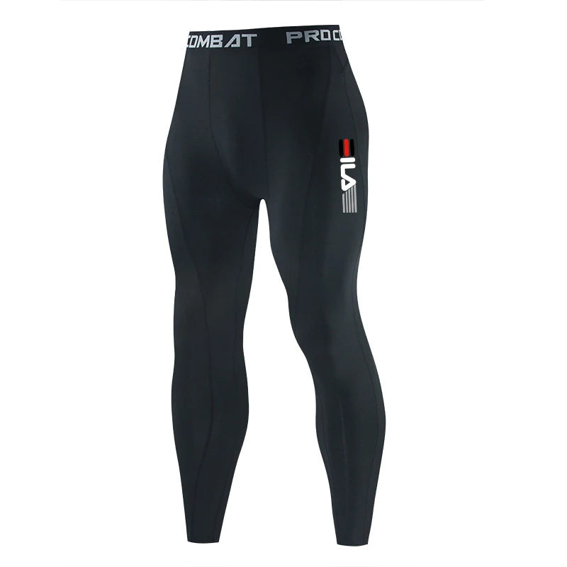 Men Gym Sportswear Muscle Bodybuilding Compression Pants Running Sports Long Pants Jogging Fitness Male Elastic Tights Trousers