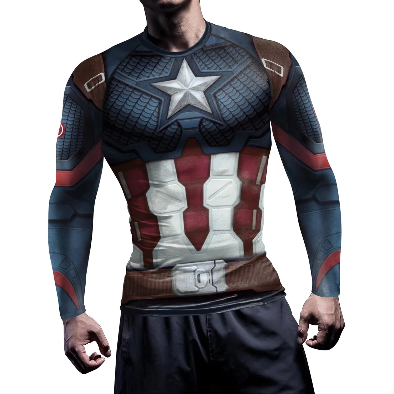 Compression Shirts for Men Long Sleeve Comics Spider Cosplay T-Shirt Superhero Top Elastic Fitness Sportwear Fitness Top Clothes