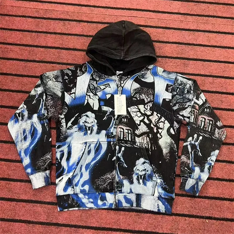 Black Washed VALLEY Hot Drill Hoodies Men Women 1:1 Best Quality American Vintage Vale Embroidered Logo Sweatshirts