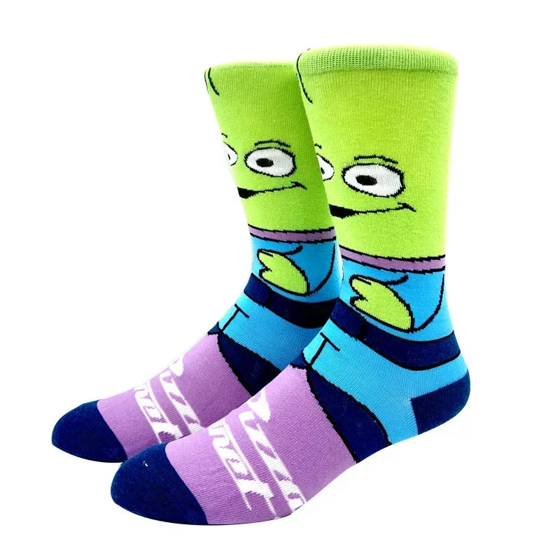 New Design Long Men Socks High Quality Comfortable Cartoon Characters Men and Women Fashion Happy Funny Socks Anime Socks