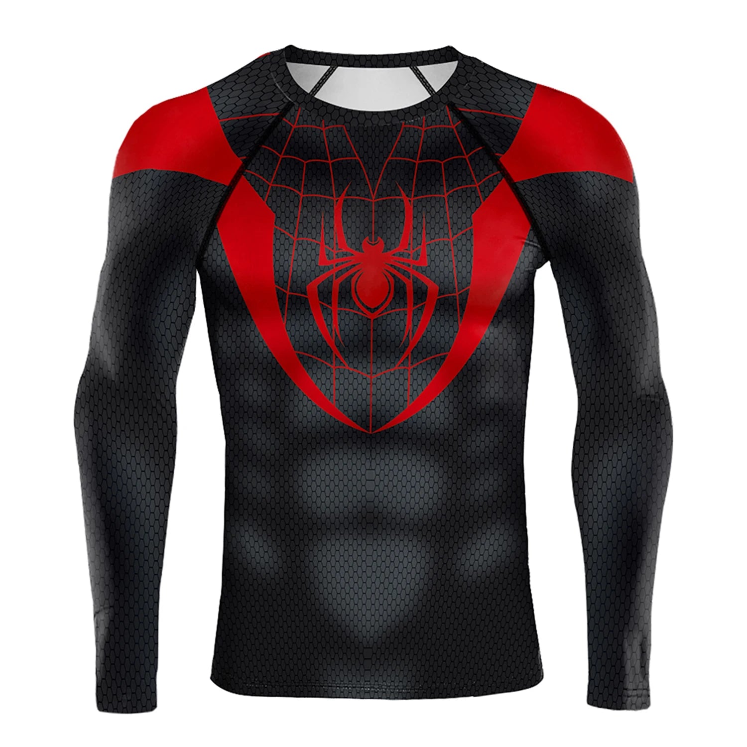 Compression Shirts for Men Long Sleeve Comics Spider Cosplay T-Shirt Superhero Top Elastic Fitness Sportwear Fitness Top Clothes