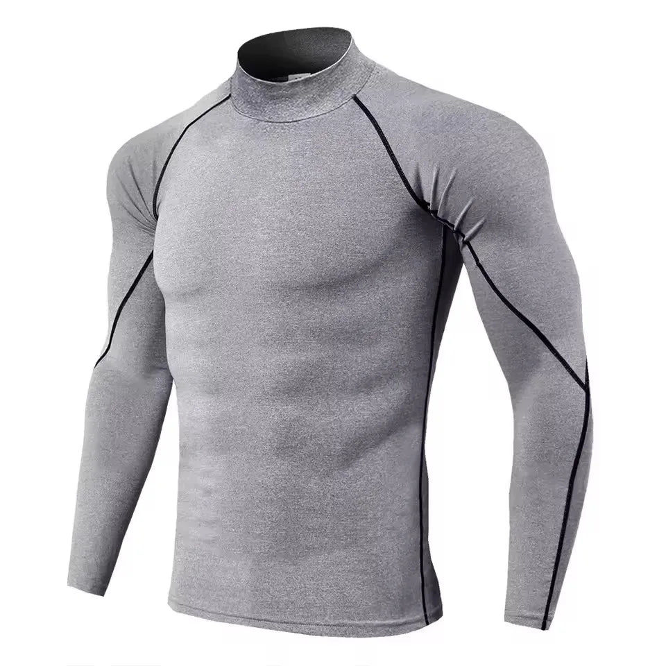Men Compression Long Sleeve T Shirt Sportswear Male Skinny Tshirt Elastic Track Tracksuit Clothing Gyms Fitness T-shirt For Men