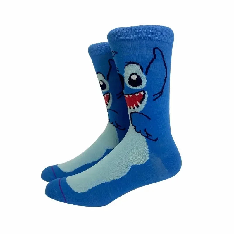 New Design Long Men Socks High Quality Comfortable Cartoon Characters Men and Women Fashion Happy Funny Socks Anime Socks