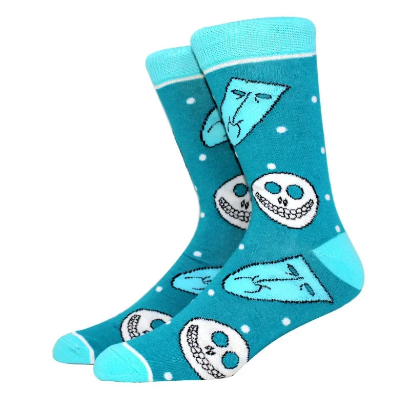 New Design Long Men Socks High Quality Comfortable Cartoon Characters Men and Women Fashion Happy Funny Socks Anime Socks