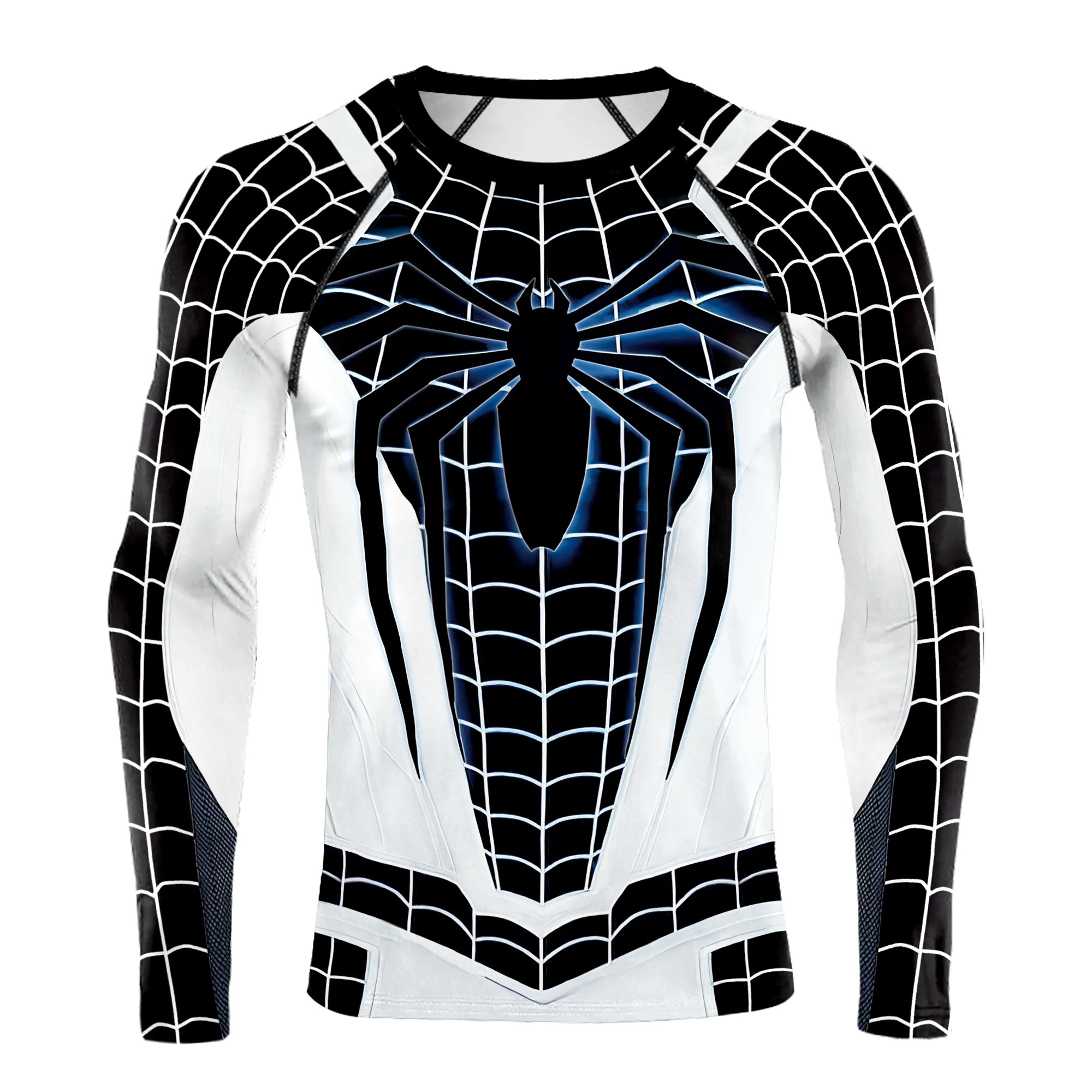Compression Shirts for Men Long Sleeve Comics Spider Cosplay T-Shirt Superhero Top Elastic Fitness Sportwear Fitness Top Clothes