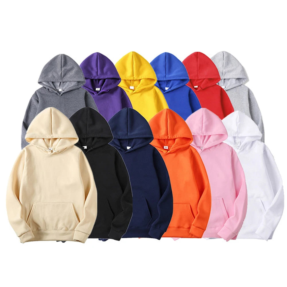 Men's Women's Hoodie Fashion Male Casual Hoodies Sweatshirts Men's Solid Color Hoodies Sweatshirt Tops