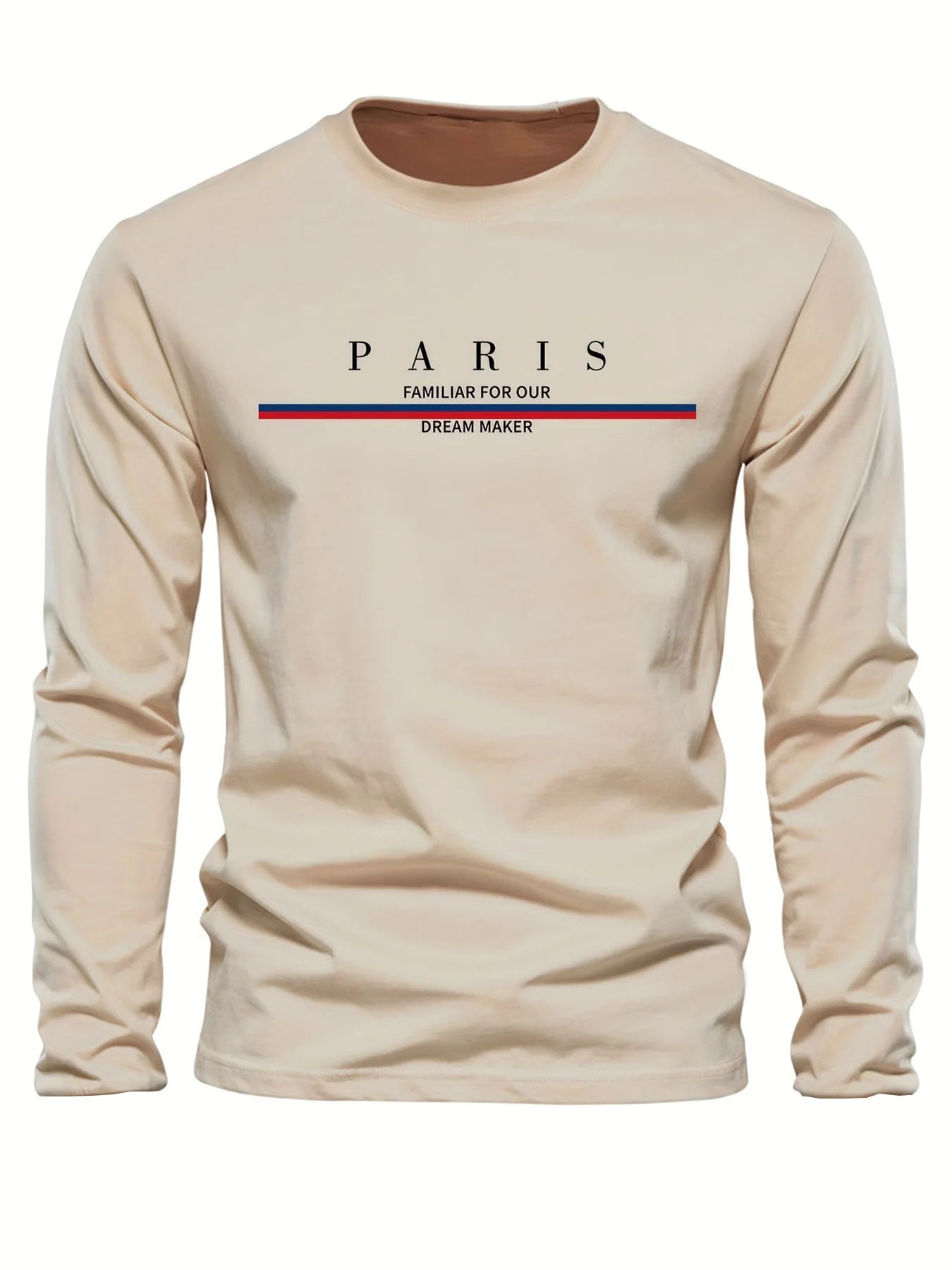 Men's Paris print SWEATS Hoodies Loose Fit Print Casual Round Neck Top Men's autumn and winter warm round neck hoodie