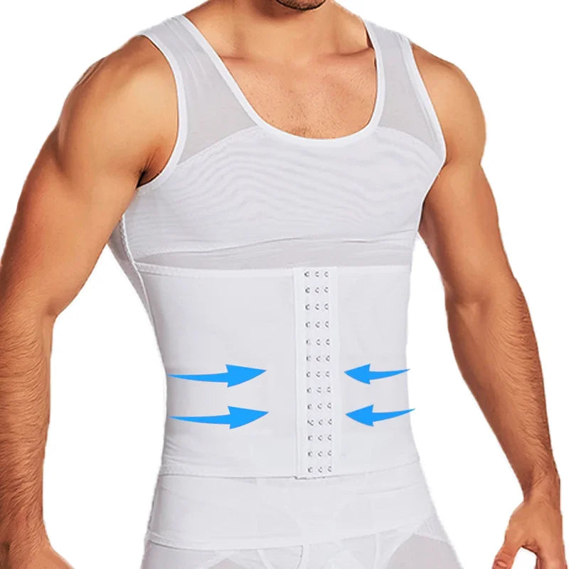 Men's Body Shaper Compression Vest Abdomen Shapewear Tummy Slimming Sheath Belly Trimmer Shapers Corset Waist Trainer Tops