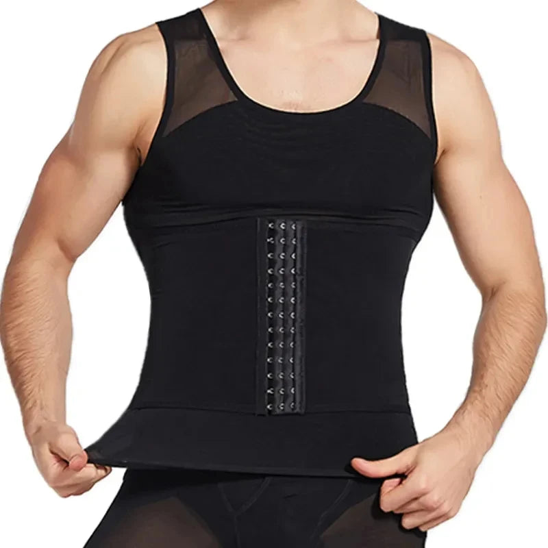Men's Body Shaper Compression Vest Abdomen Shapewear Tummy Slimming Sheath Belly Trimmer Shapers Corset Waist Trainer Tops