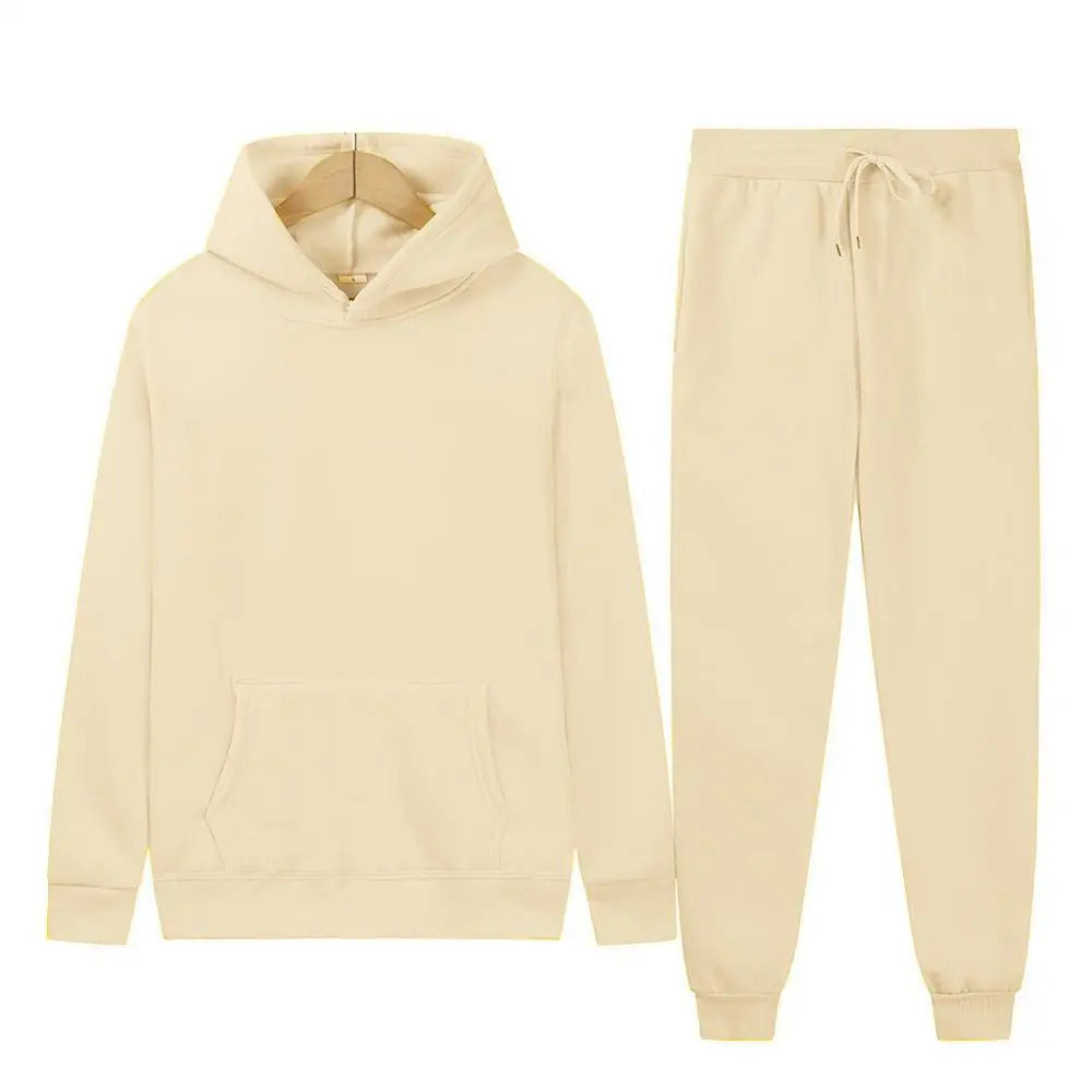 2024 Autumn And Winter New Trend All-in-one Hooded Hoodie Set Men's Thick Loose Running Spring And Autumn Hoodie