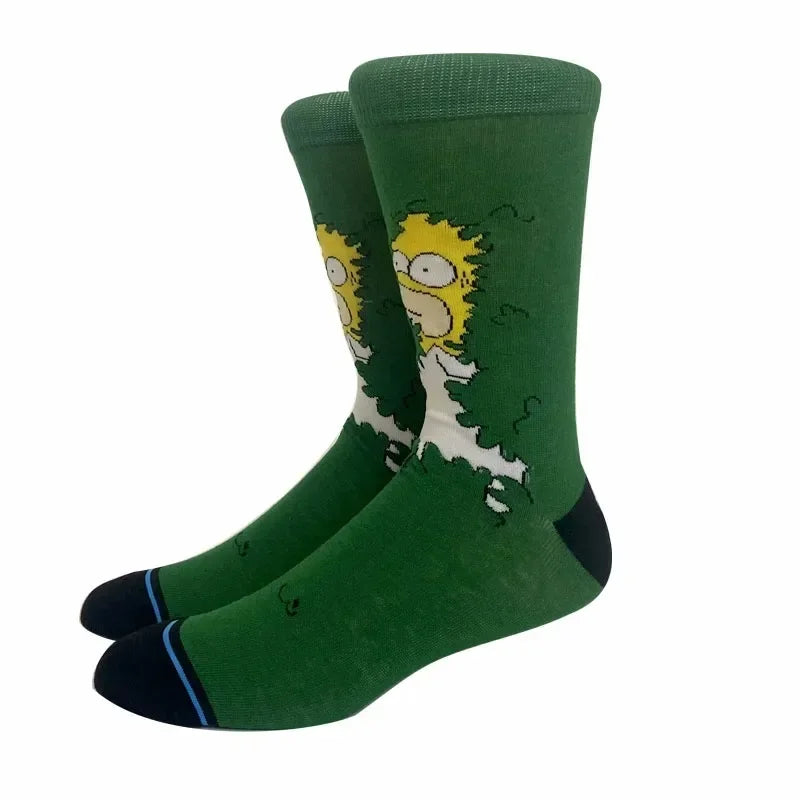 New Design Long Men Socks High Quality Comfortable Cartoon Characters Men and Women Fashion Happy Funny Socks Anime Socks