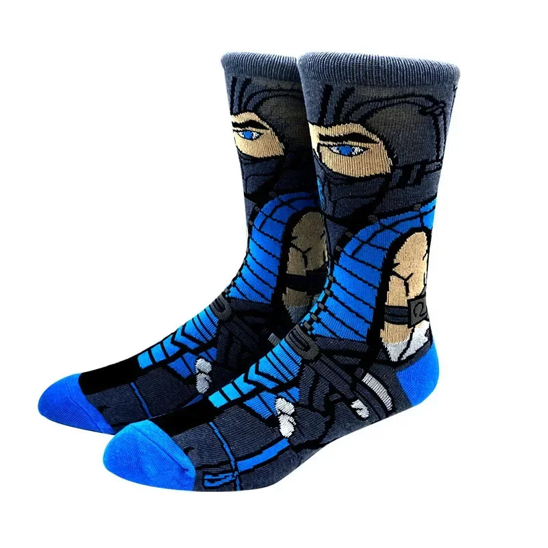 New Design Long Men Socks High Quality Comfortable Cartoon Characters Men and Women Fashion Happy Funny Socks Anime Socks