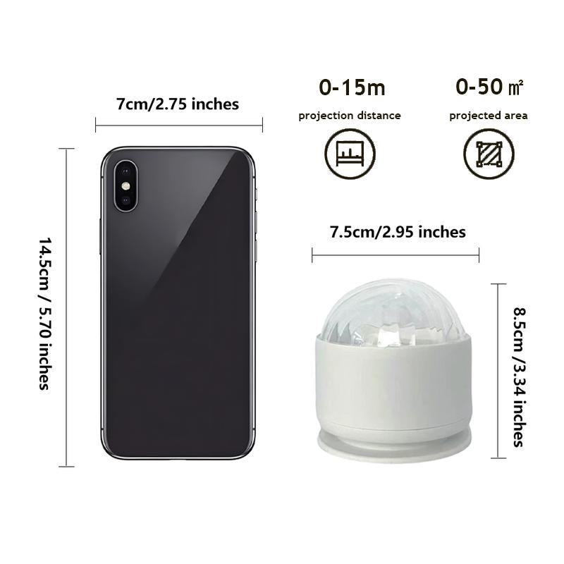 2 Scene -Ocean Wave & 3D Water Rippleprojector Light-16-Color round Lamp Withcontrol, Relaxation & Romantic Night Ambience Tiktokshopbacktoschool.