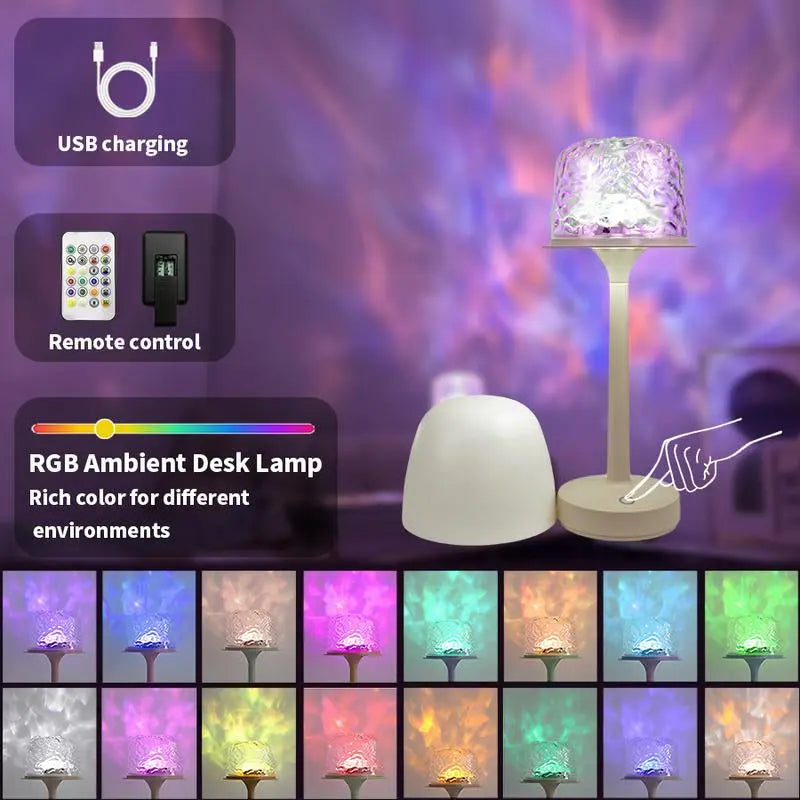 Halloween Upgrade: Make Your Room Tiktok Famous Tonight！This Lamp IS Halloween Goals!Remote-Controlled Gradient Aurora Lamp Remote-Controlled Gradient Aurora Lamp Rippled Light