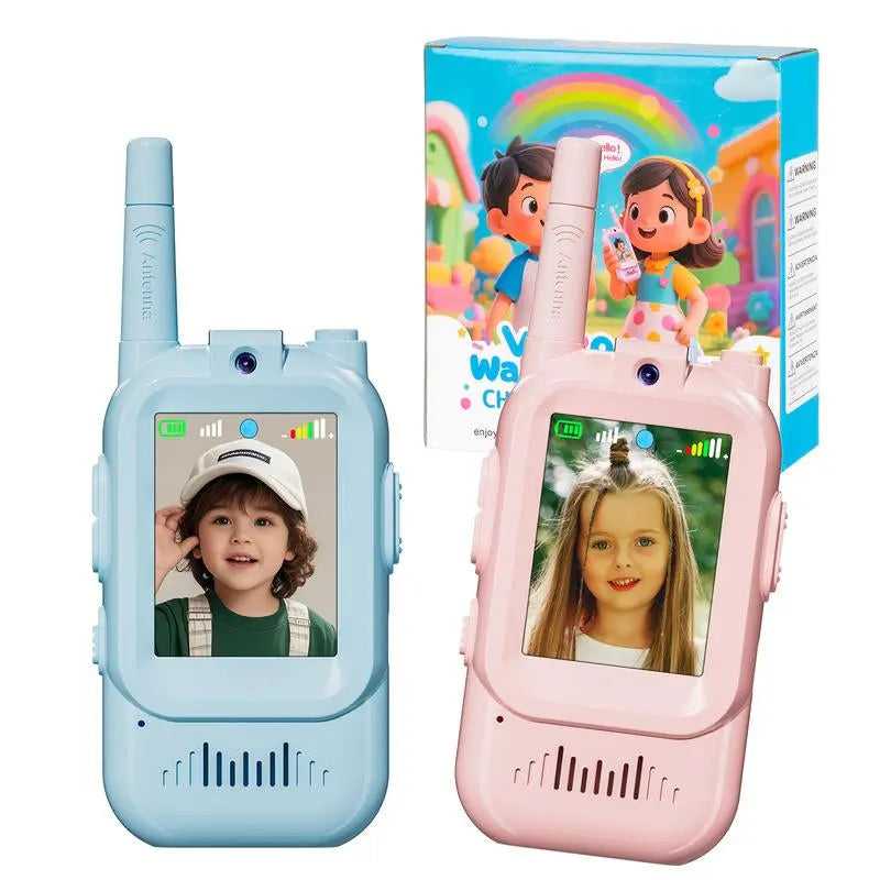 Aontess Kids Video Walkie Talkies Toys- 2 Pack, Long Range, No Internet Connection Required, with Camera, Ideal for 3 - 12 Year Olds, Perfect for Outdoor Play & Indoor Fun,Holiday Gifts for Children, Christmas Gifts