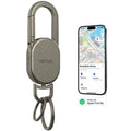 Miroddi for Keychain with Tracker, Men'S Accessories Works with Apple Find My, Heavy Duty Metal Carabiner Car Key Chains with GPS Tracker, Anti-Lost Keyring Finder Locator, Rechargeable, Steel, Waterproof, Gift for Mens, Males, Husbands, Bluetooth Black