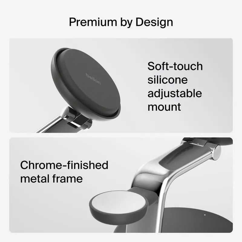 Belkin Ultracharge Pro 3-In-1 Magnetic Charging Dock with Qi2 25W