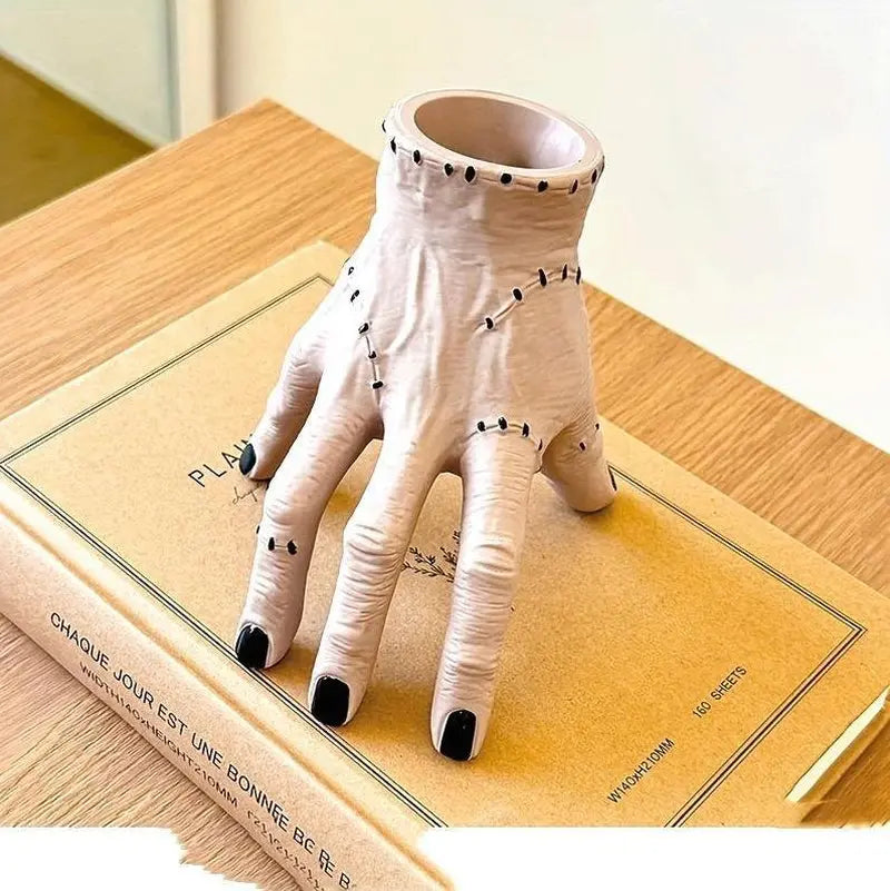 1Pc Creative Frankenstein'S Hand Pen Holder, Spooky Abs Resin Desk Organizer for Small Plants, Perfect Halloween Decor for Office & Garden, Desk Accessory, Office Desk Accessories