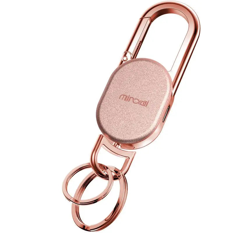 Miroddi for Keychain with Tracker, Men'S Accessories Works with Apple Find My, Heavy Duty Metal Carabiner Car Key Chains with GPS Tracker, Anti-Lost Keyring Finder Locator, Rechargeable, Steel, Waterproof, Gift for Mens, Males, Husbands, Bluetooth Black