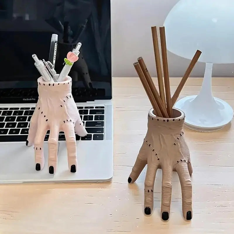 1Pc Creative Frankenstein'S Hand Pen Holder, Spooky Abs Resin Desk Organizer for Small Plants, Perfect Halloween Decor for Office & Garden, Desk Accessory, Office Desk Accessories