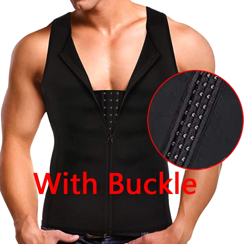 Men's Slimming Modeling Strap Belt Slimming Corset Vest Compression Shapewear Slim Three-breasted Top Fat Burning Vest