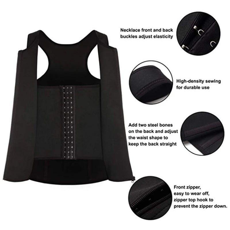 Men's Slimming Modeling Strap Belt Slimming Corset Vest Compression Shapewear Slim Three-breasted Top Fat Burning Vest