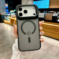 New Frosted Matte Translucent Magnetic Case for  17 17Pro 17Air 17 Pro Max Metal Bracket for Magsafe Wireless Charge Cover