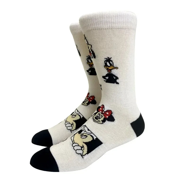 New Design Long Men Socks High Quality Comfortable Cartoon Characters Men and Women Fashion Happy Funny Socks Anime Socks