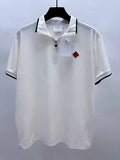 Top Version Casinoblank Morocco Patched Women Men Cotton Shirts Shorts Set T Shirt Turn down Collar Shirts Half Zipper Polo