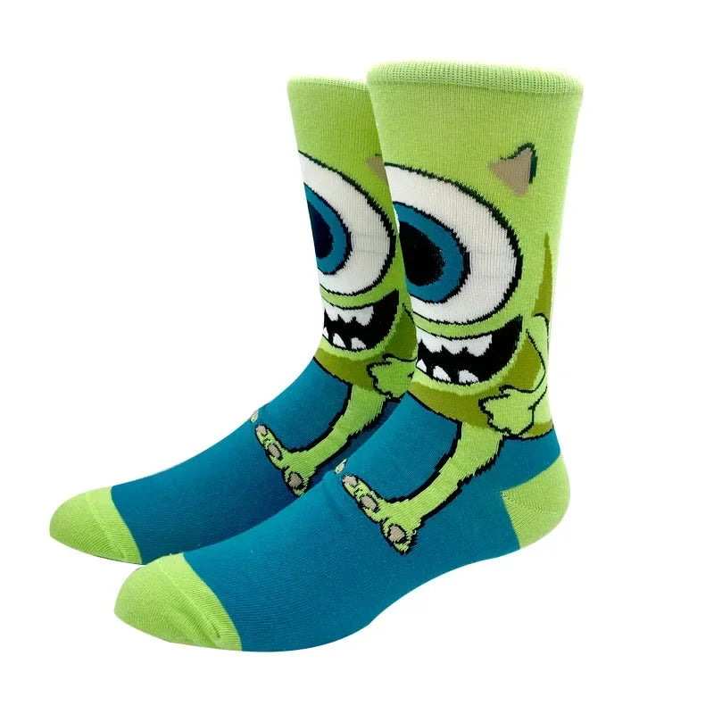 New Design Long Men Socks High Quality Comfortable Cartoon Characters Men and Women Fashion Happy Funny Socks Anime Socks