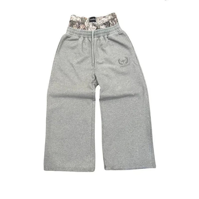 Man Pants Y2K Fashion Simple Striped Casual Pants for Men Retro Harajukuhip Hop Sweatpant Loose Straight Pants High Waist Loose