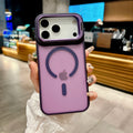 New Frosted Matte Translucent Magnetic Case for  17 17Pro 17Air 17 Pro Max Metal Bracket for Magsafe Wireless Charge Cover