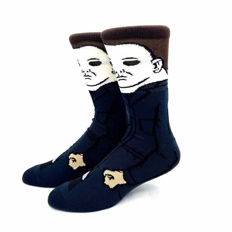 New Design Long Men Socks High Quality Comfortable Cartoon Characters Men and Women Fashion Happy Funny Socks Anime Socks