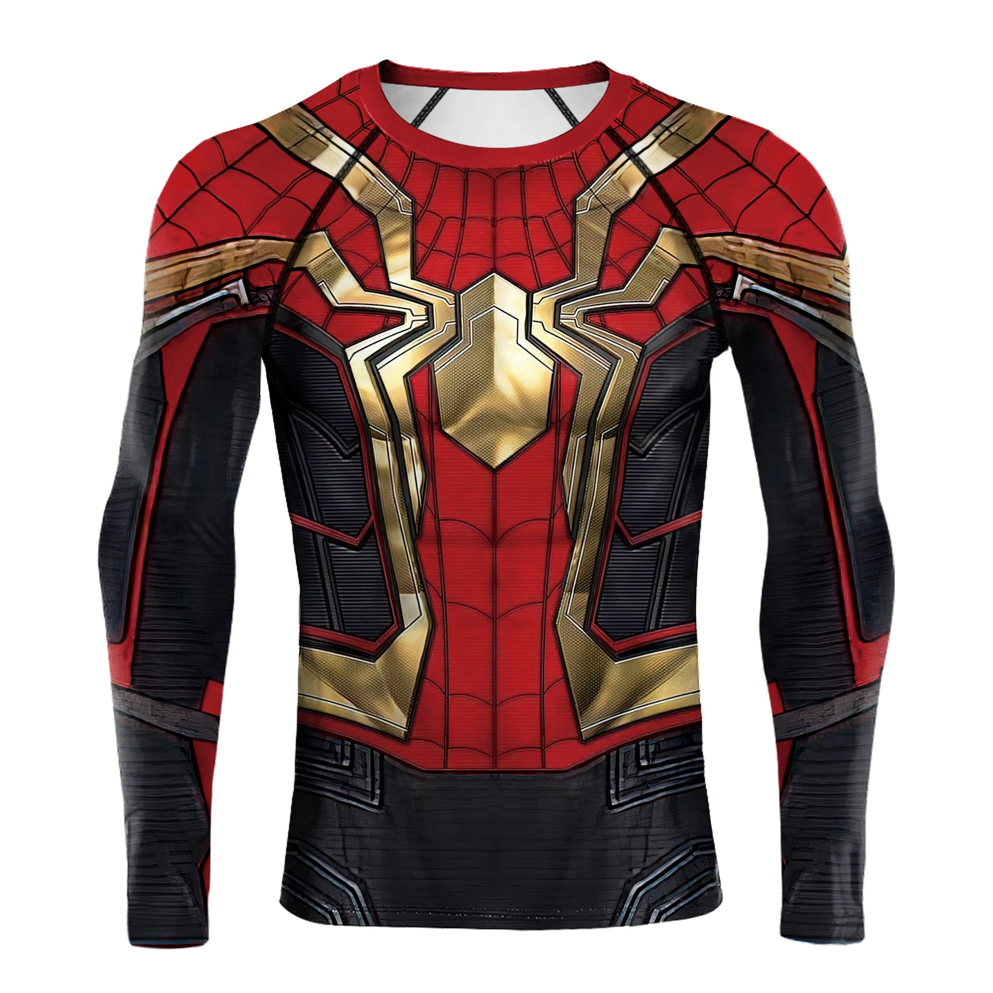 Compression Shirts for Men Long Sleeve Comics Spider Cosplay T-Shirt Superhero Top Elastic Fitness Sportwear Fitness Top Clothes