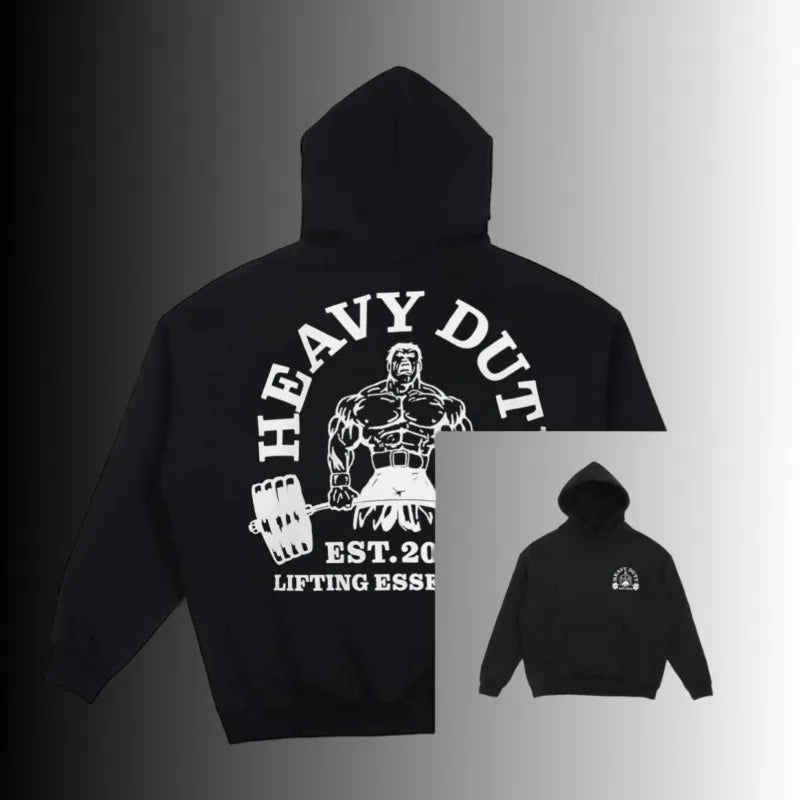 Arnold Pattern Printed Men's and Women's Cotton Hoodies Without Drawstrings Loose Warm Sweaters Long Sleeves Fleece Pullover