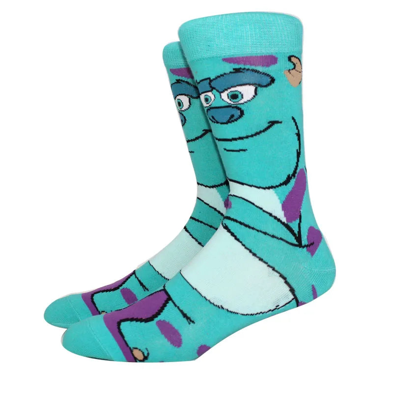 New Design Long Men Socks High Quality Comfortable Cartoon Characters Men and Women Fashion Happy Funny Socks Anime Socks
