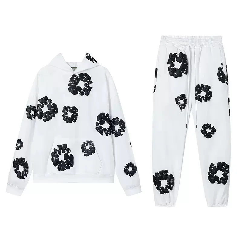 Brand Hot Selling New Fashionable Foam Cotton Printed Hoodie, European and American Fashionable Men'S Sports Suit