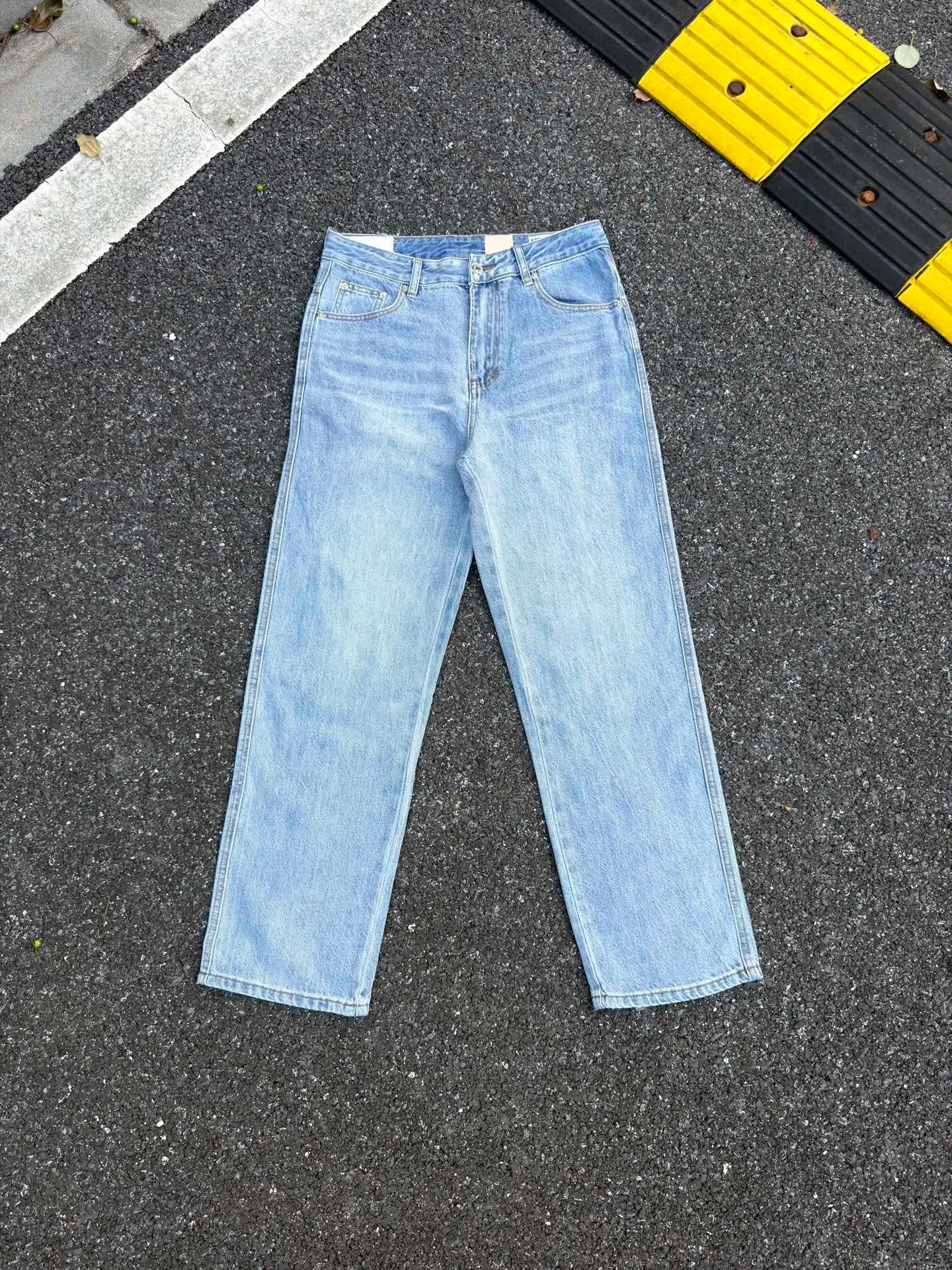 2025 GPT Spliced Ink-wash Women Men Denim Jeans Logo Printed flared Pants Washed Jeans Trousers