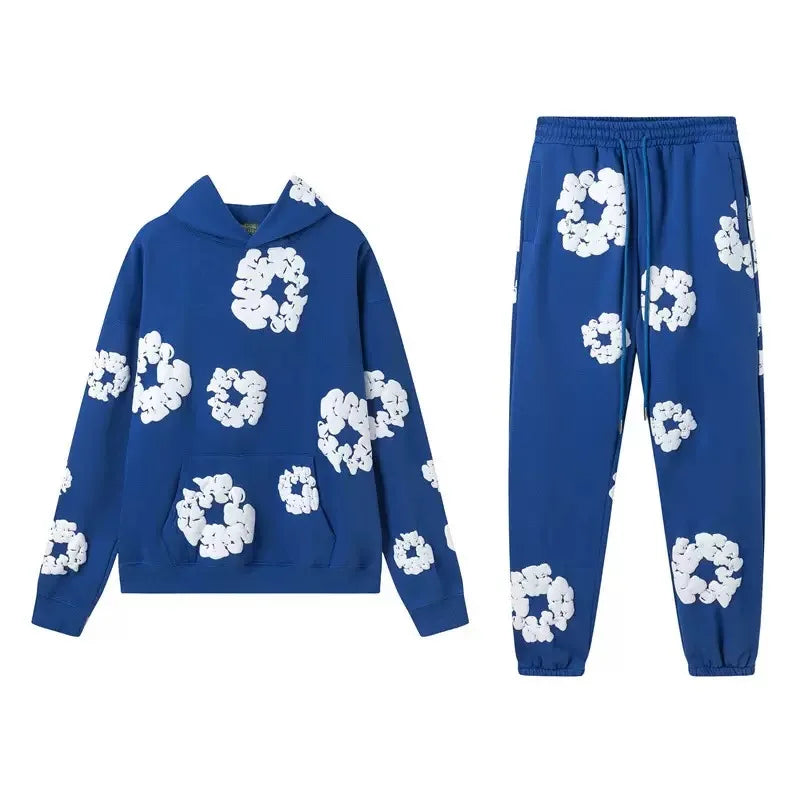 Brand Hot Selling New Fashionable Foam Cotton Printed Hoodie, European and American Fashionable Men'S Sports Suit