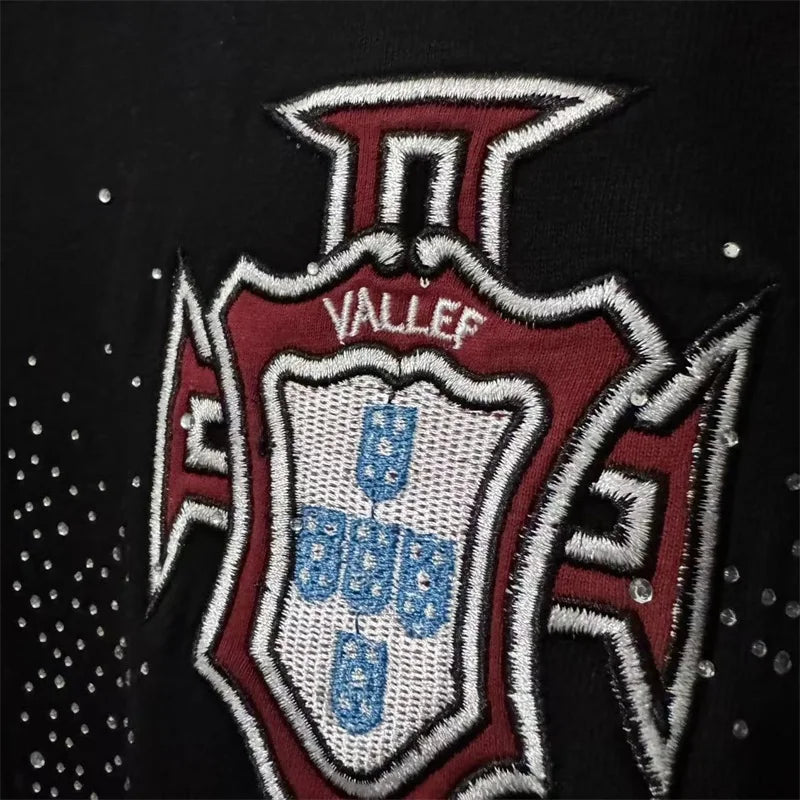 Black Washed VALLEY Hot Drill Hoodies Men Women 1:1 Best Quality American Vintage Vale Embroidered Logo Sweatshirts