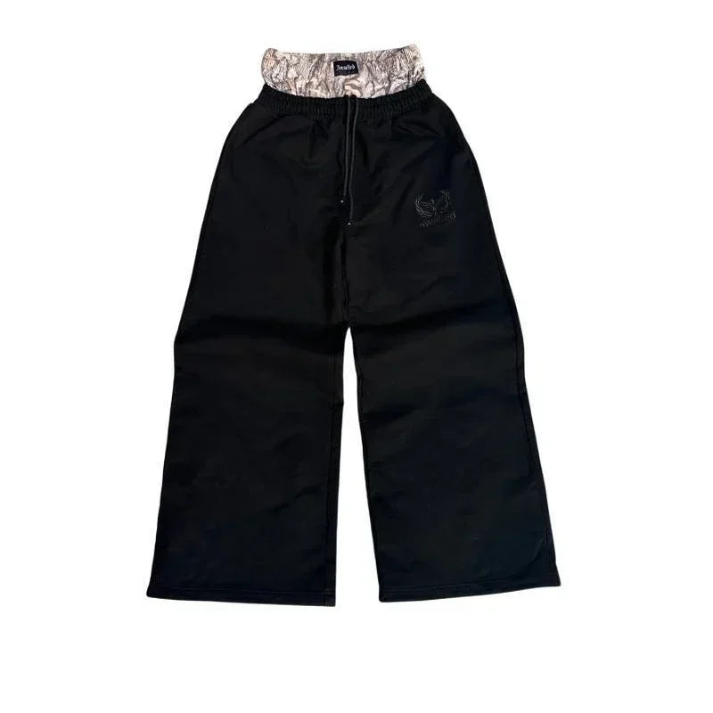 Man Pants Y2K Fashion Simple Striped Casual Pants for Men Retro Harajukuhip Hop Sweatpant Loose Straight Pants High Waist Loose