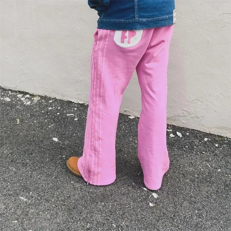 Man Pants Y2K Fashion Simple Striped Casual Pants for Men Retro Harajukuhip Hop Sweatpant Loose Straight Pants High Waist Loose