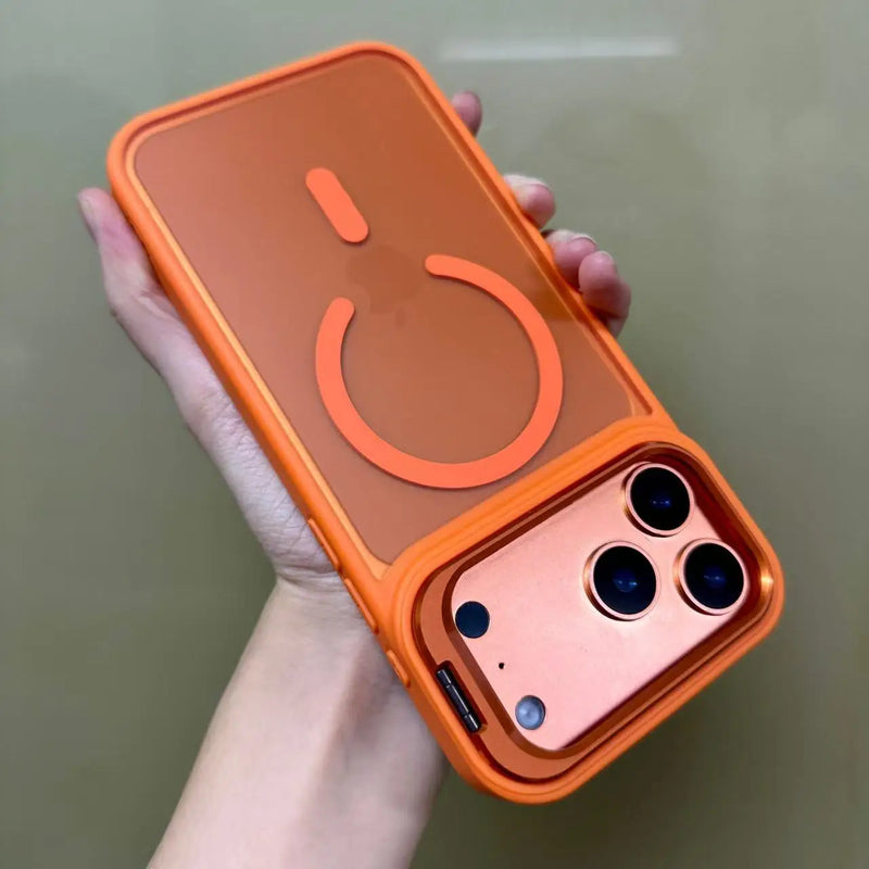 New Frosted Matte Translucent Magnetic Case for  17 17Pro 17Air 17 Pro Max Metal Bracket for Magsafe Wireless Charge Cover