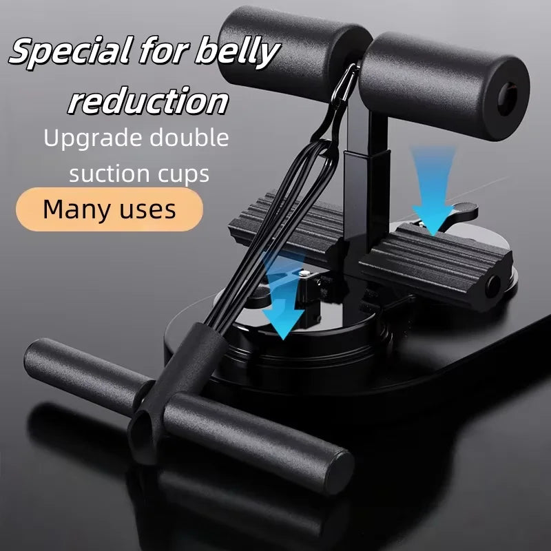 Seated support fitness equipment with suction cup ankle strap plank support exercise indoor core strength training adjustable