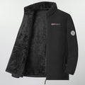 Men'S Polar Fleece Jacket Winter Windproof Stand Collar Coat Zip-Up Thermal Fleece Lined Coats Casual Warm Outwear Men Clothing