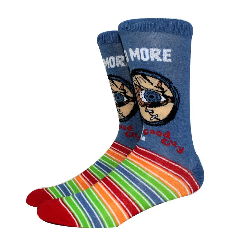 New Design Long Men Socks High Quality Comfortable Cartoon Characters Men and Women Fashion Happy Funny Socks Anime Socks