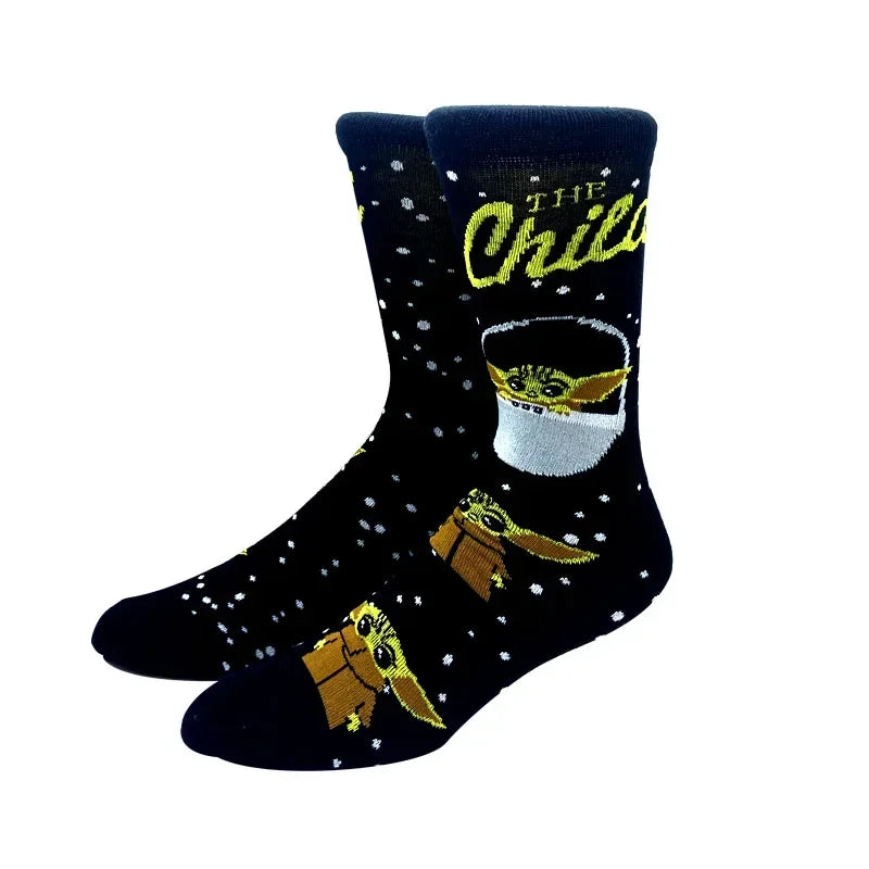 New Design Long Men Socks High Quality Comfortable Cartoon Characters Men and Women Fashion Happy Funny Socks Anime Socks
