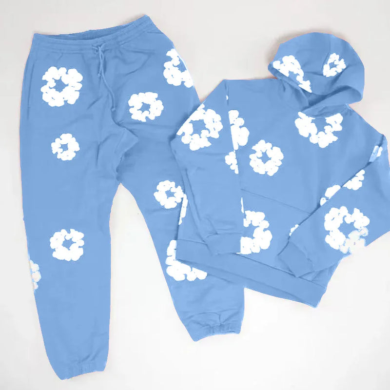 Brand Hot Selling New Fashionable Foam Cotton Printed Hoodie, European and American Fashionable Men'S Sports Suit