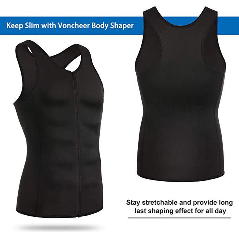 Men's Slimming Modeling Strap Belt Slimming Corset Vest Compression Shapewear Slim Three-breasted Top Fat Burning Vest